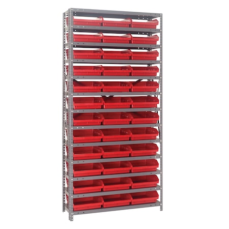 QUANTUM STORAGE SYSTEMS Steel Shelving with plastic bins 1275-109RD